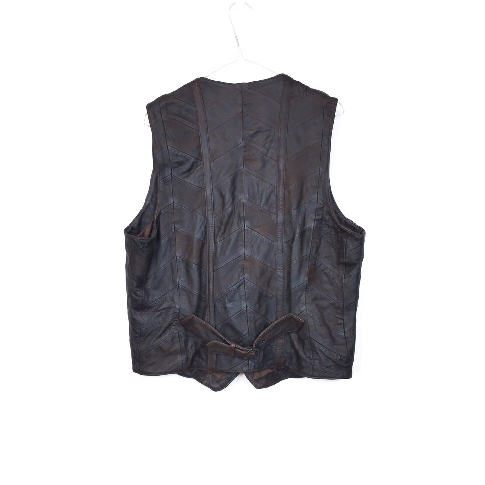 VIN-OUTW-32434 Vintage γιλέκο δερμάτινο L