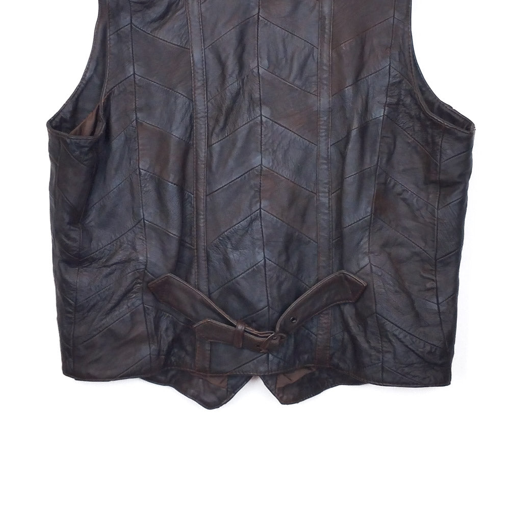 VIN-OUTW-32434 Vintage γιλέκο δερμάτινο L