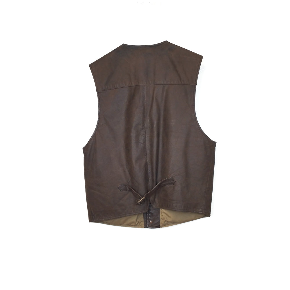 VIN-OUTW-32430 Vintage γιλέκο δερμάτινο M-L