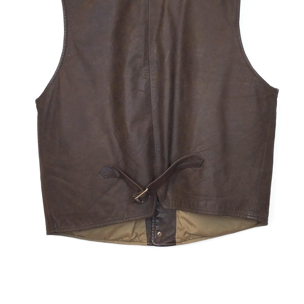 VIN-OUTW-32430 Vintage γιλέκο δερμάτινο M-L