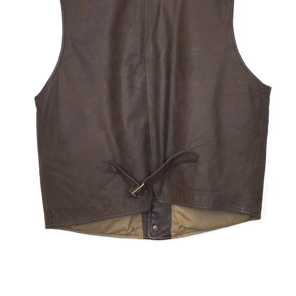 VIN-OUTW-32430 Vintage γιλέκο δερμάτινο M-L