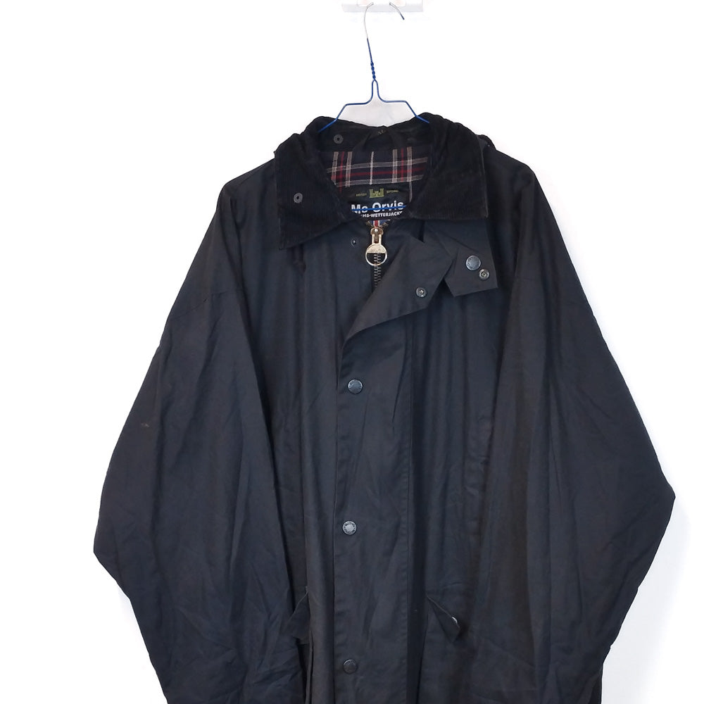 VIN-OUTW-33651 Vintage waxed jacket unisex μπλε XL