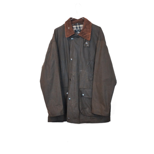 VIN-OUTW-33637 Vintage waxed jacket unisex καφέ XL