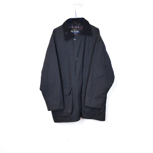 VIN-OUTW-33638 Vintage waxed jacket unisex μπλε L