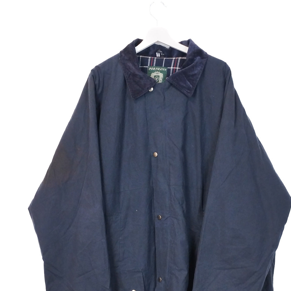 VIN-OUTW-33635 Vintage waxed jacket unisex μπλε 6XL