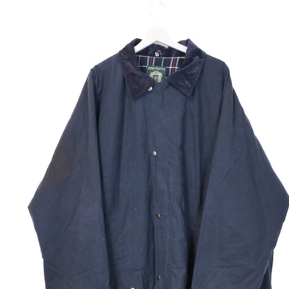 VIN-OUTW-33635 Vintage waxed jacket unisex μπλε 6XL