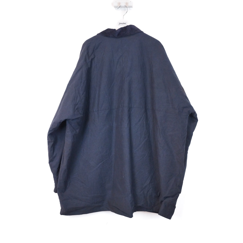 VIN-OUTW-33635 Vintage waxed jacket unisex μπλε 6XL