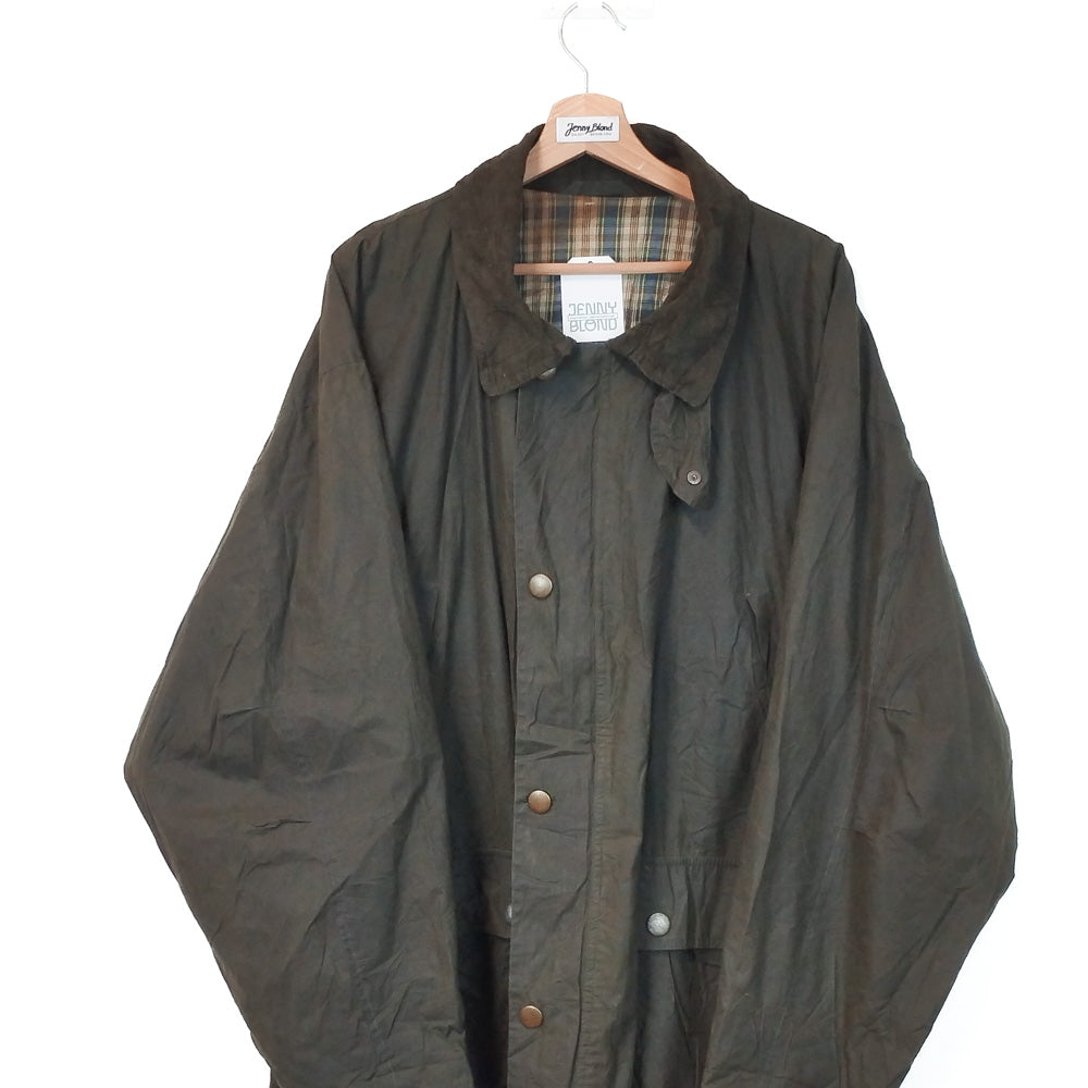 VIN-OUTW-33642 Vintage waxed jacket unisex χακί 2XL