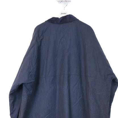 VIN-OUTW-33635 Vintage waxed jacket unisex μπλε 6XL