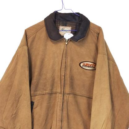 VIN-OUTW-33643 Vintage waxed jacket unisex κάμελ L