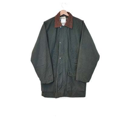 VIN-OUTW-33650 Vintage waxed jacket unisex χακί M