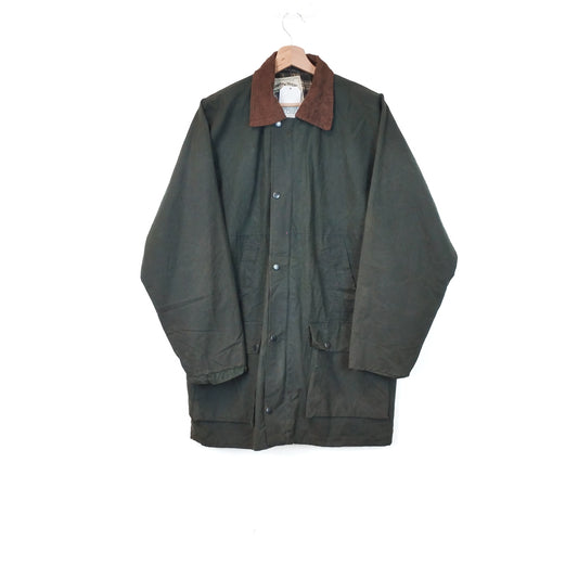 VIN-OUTW-33650 Vintage waxed jacket unisex χακί M