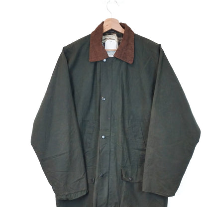 VIN-OUTW-33650 Vintage waxed jacket unisex χακί M