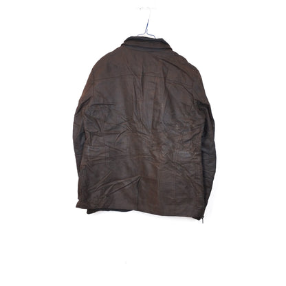 VIN-OUTW-33645 Vintage waxed jacket unisex καφέ M