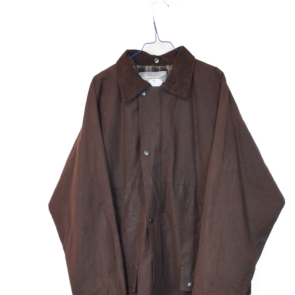 VIN-OUTW-33652 Vintage waxed jacket unisex καφέ L-XL