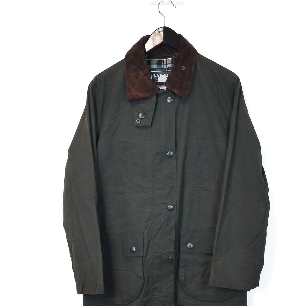 VIN-OUTW-33647 Vintage waxed jacket unisex χακί S