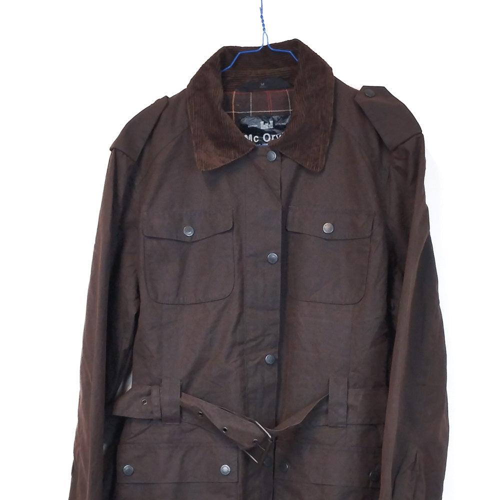 VIN-OUTW-33648 Vintage waxed jacket unisex χακί S-Μ