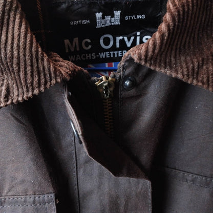 VIN-OUTW-33648 Vintage waxed jacket unisex χακί S-Μ