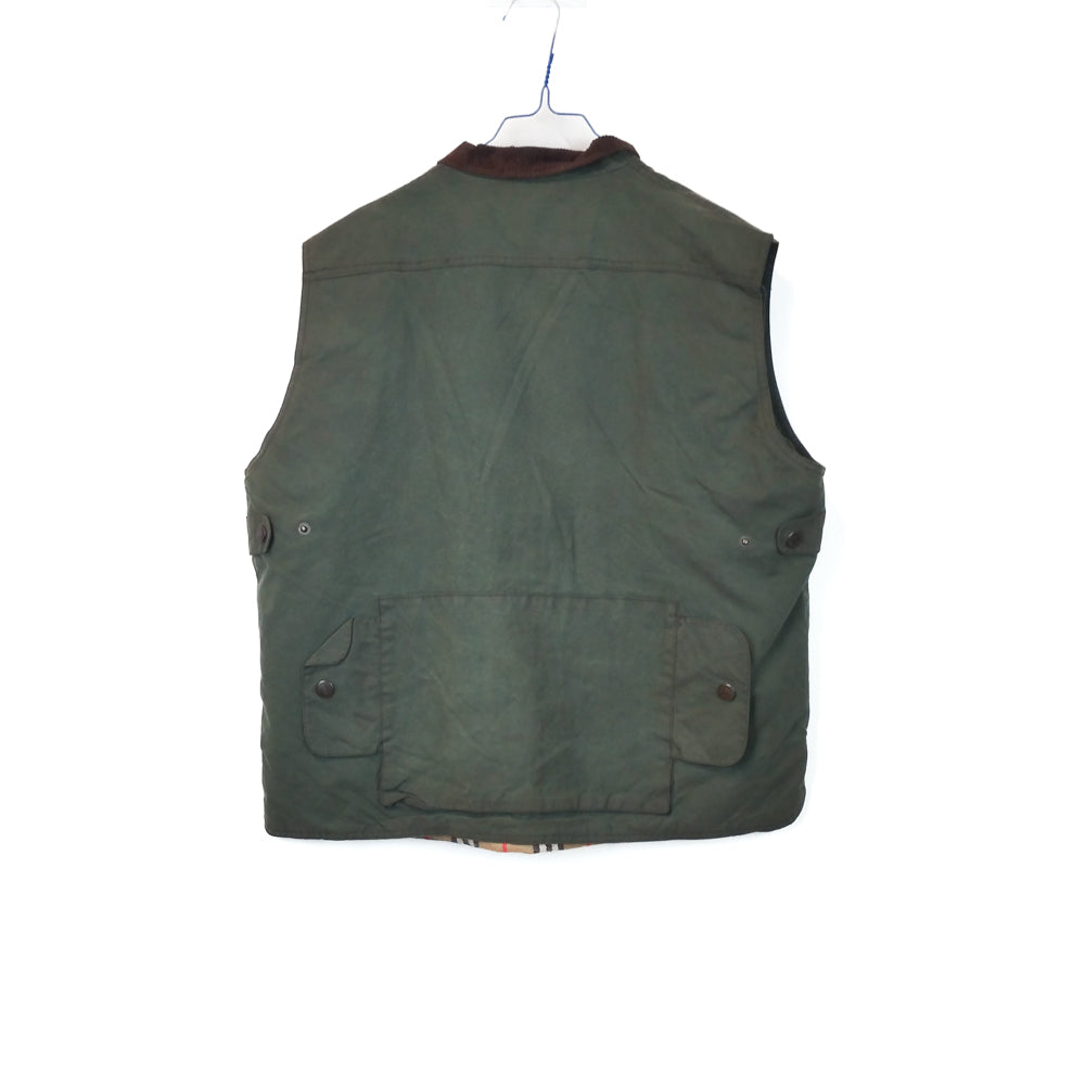 VIN-OUTW-33649 Vintage waxed jacket αμάνικο unisex χακί Μ