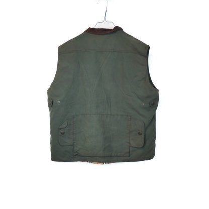 VIN-OUTW-33649 Vintage waxed jacket αμάνικο unisex χακί Μ