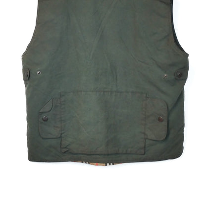 VIN-OUTW-33649 Vintage waxed jacket αμάνικο unisex χακί Μ