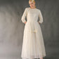 VIN-WED-23588 Vintage νυφικό φόρεμα κρεμ L