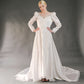 VIN-WED-23584 Vintage νυφικό φόρεμα λευκό L-XL