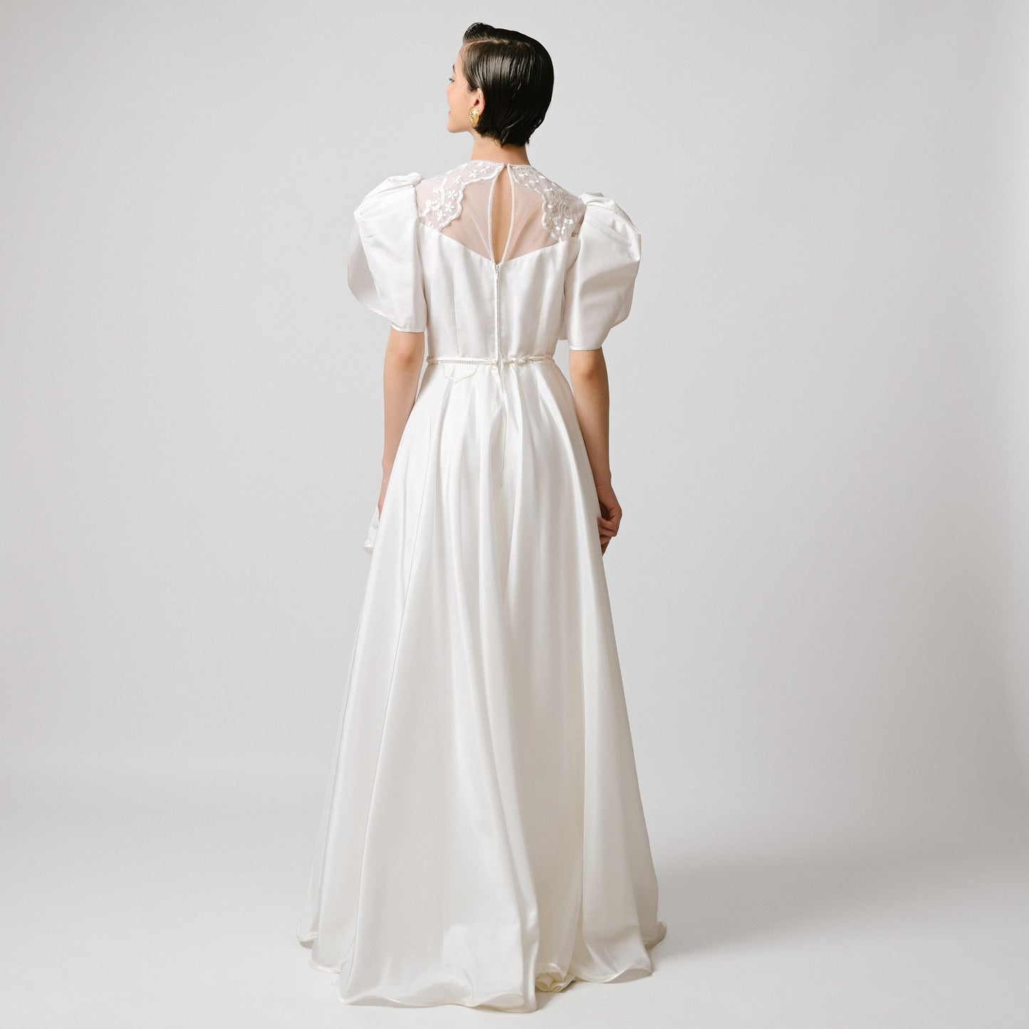 VIN-WED-20175 Vintage νυφικό φόρεμα λευκό S