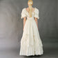 VIN-WED-23605 Vintage νυφικό φόρεμα λευκό S