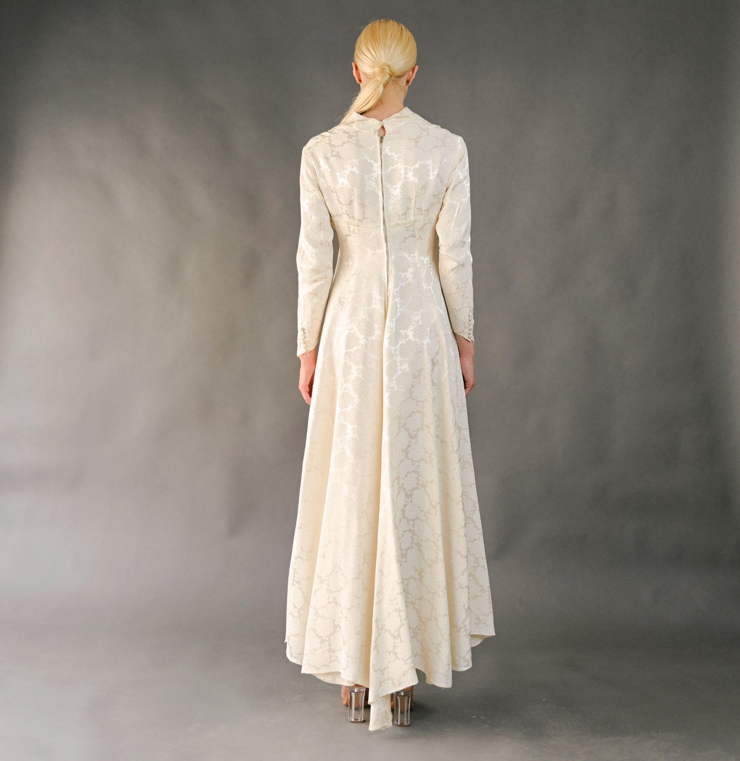 VIN-WED-23593 Vintage νυφικό φόρεμα λευκό M