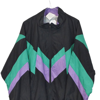 VIN-SW-34467 Vintage αντιανεμική ζακέτα unisex 90's style L