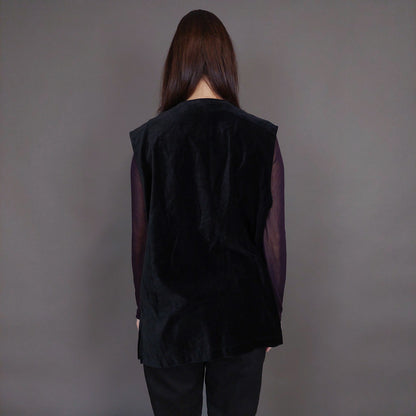 VIN-OUTW-32911 Vintage γιλέκο βελουτέ boho style XL