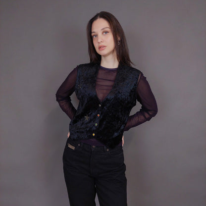 VIN-OUTW-32912 Vintage γιλέκο βελουτέ boho style M