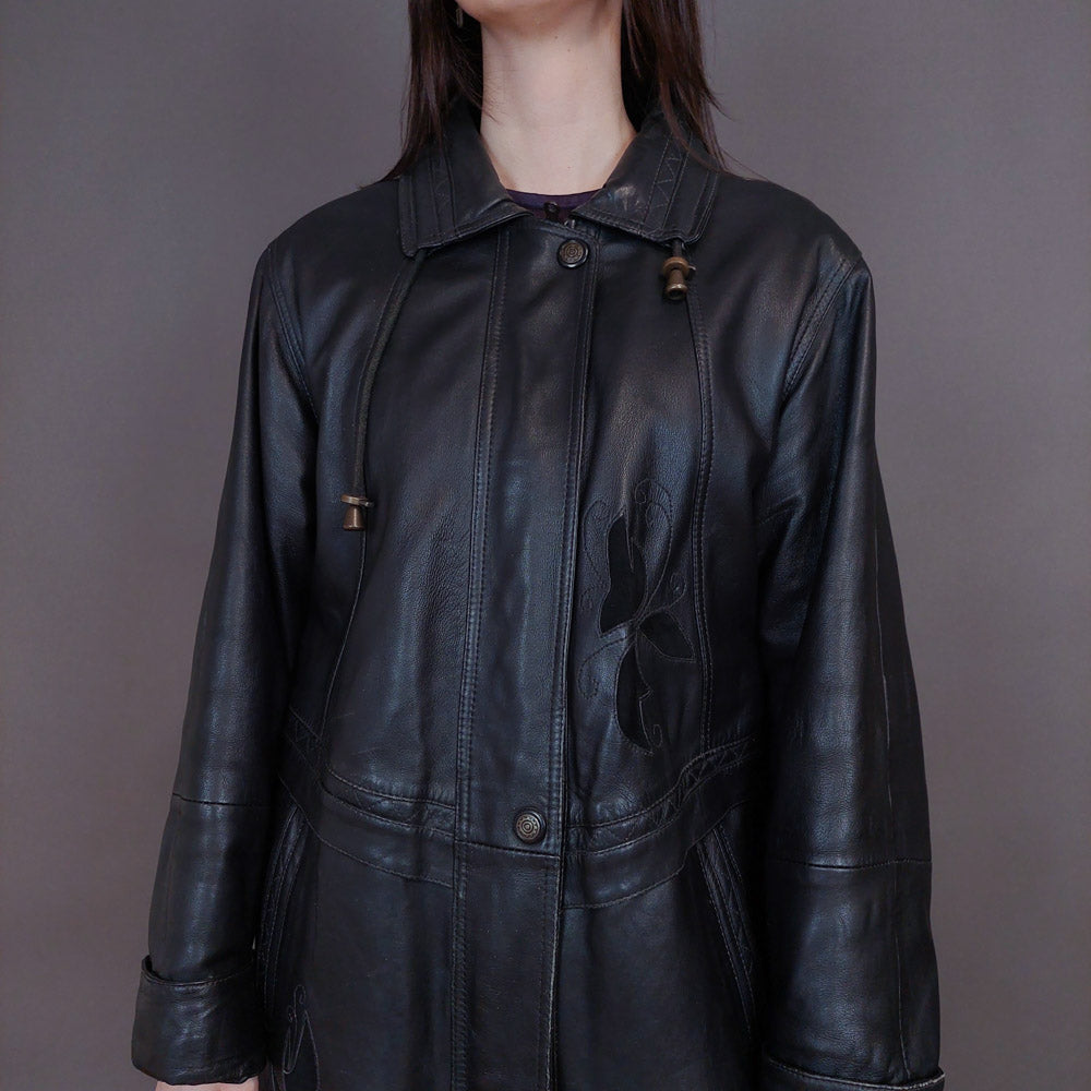 VIN-OUTW-32920 Vintage δερμάτινο jacket Μ-L