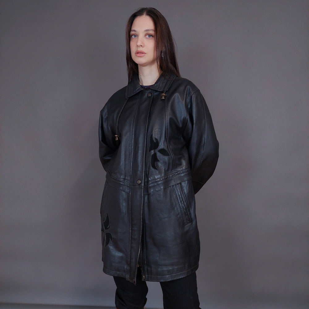 VIN-OUTW-32920 Vintage δερμάτινο jacket Μ-L