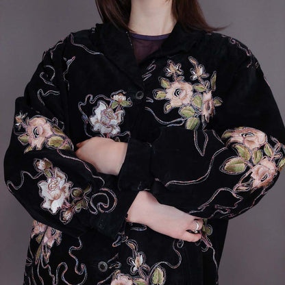 VIN-OUTW-32921 Vintage δερμάτινο σουέντ jacket S-M