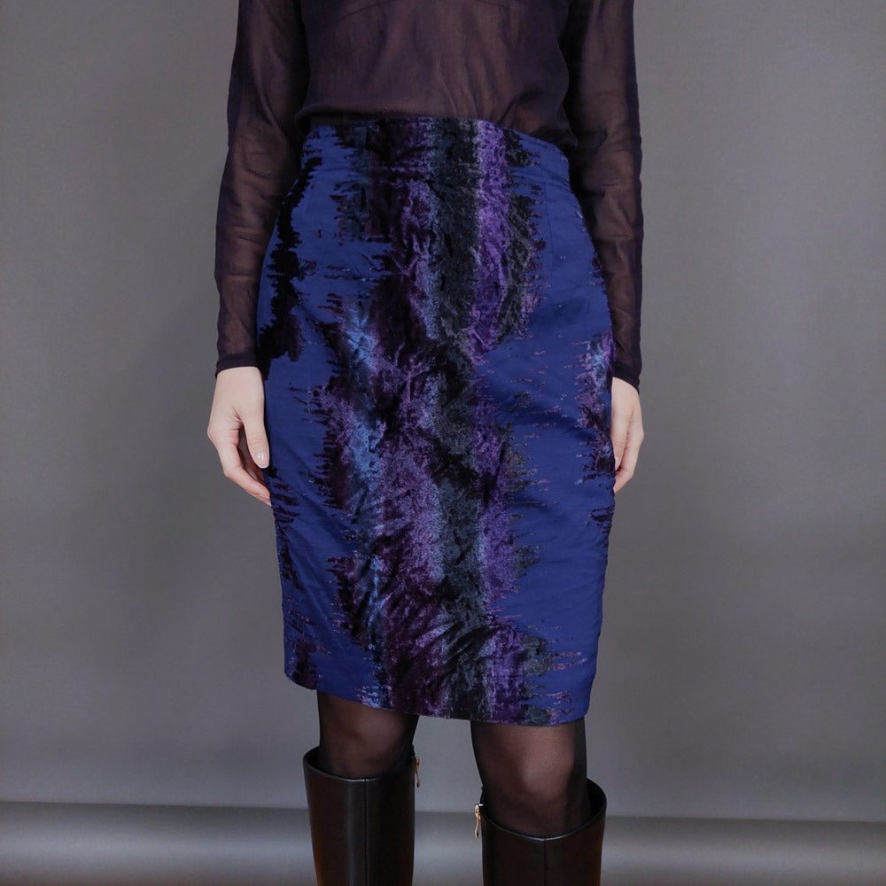 VIN-SKI-32927 Vintage βελουτέ φούστα S-M