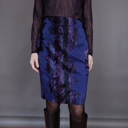 VIN-SKI-32927 Vintage βελουτέ φούστα S-M