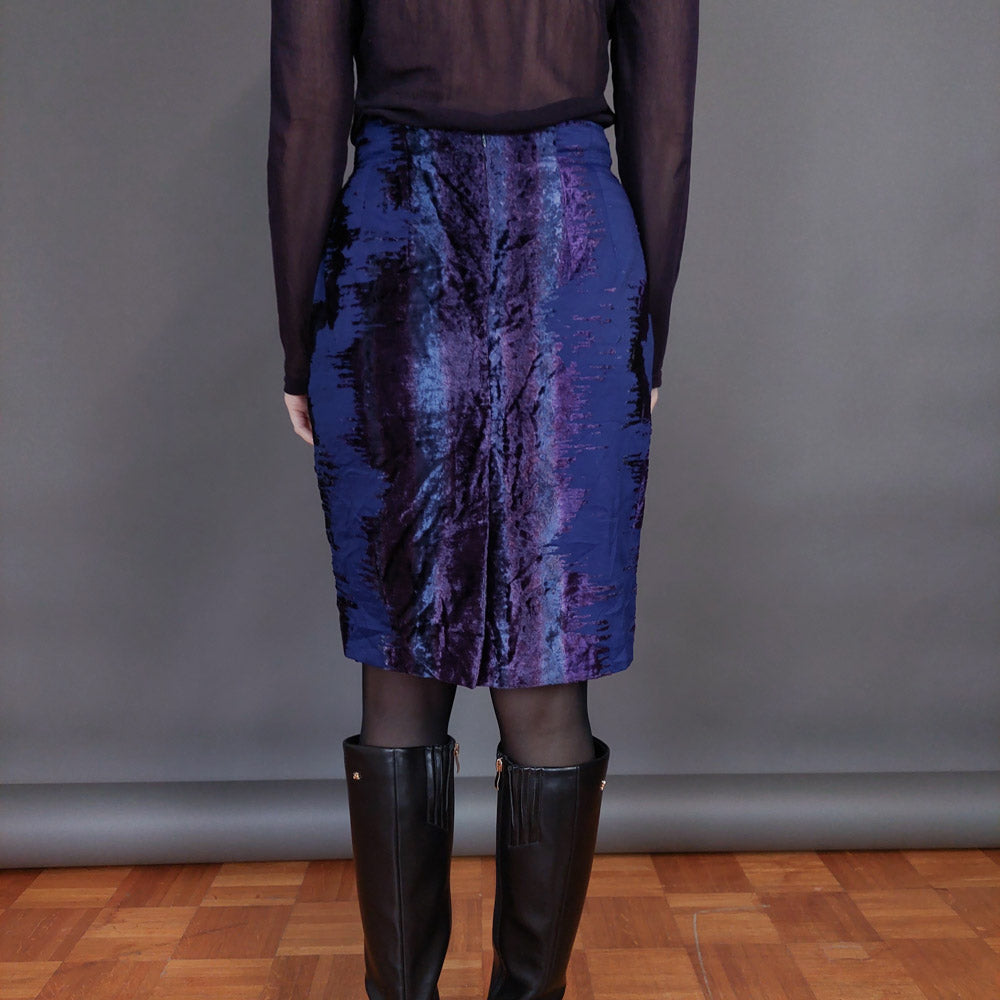 VIN-SKI-32927 Vintage βελουτέ φούστα S-M