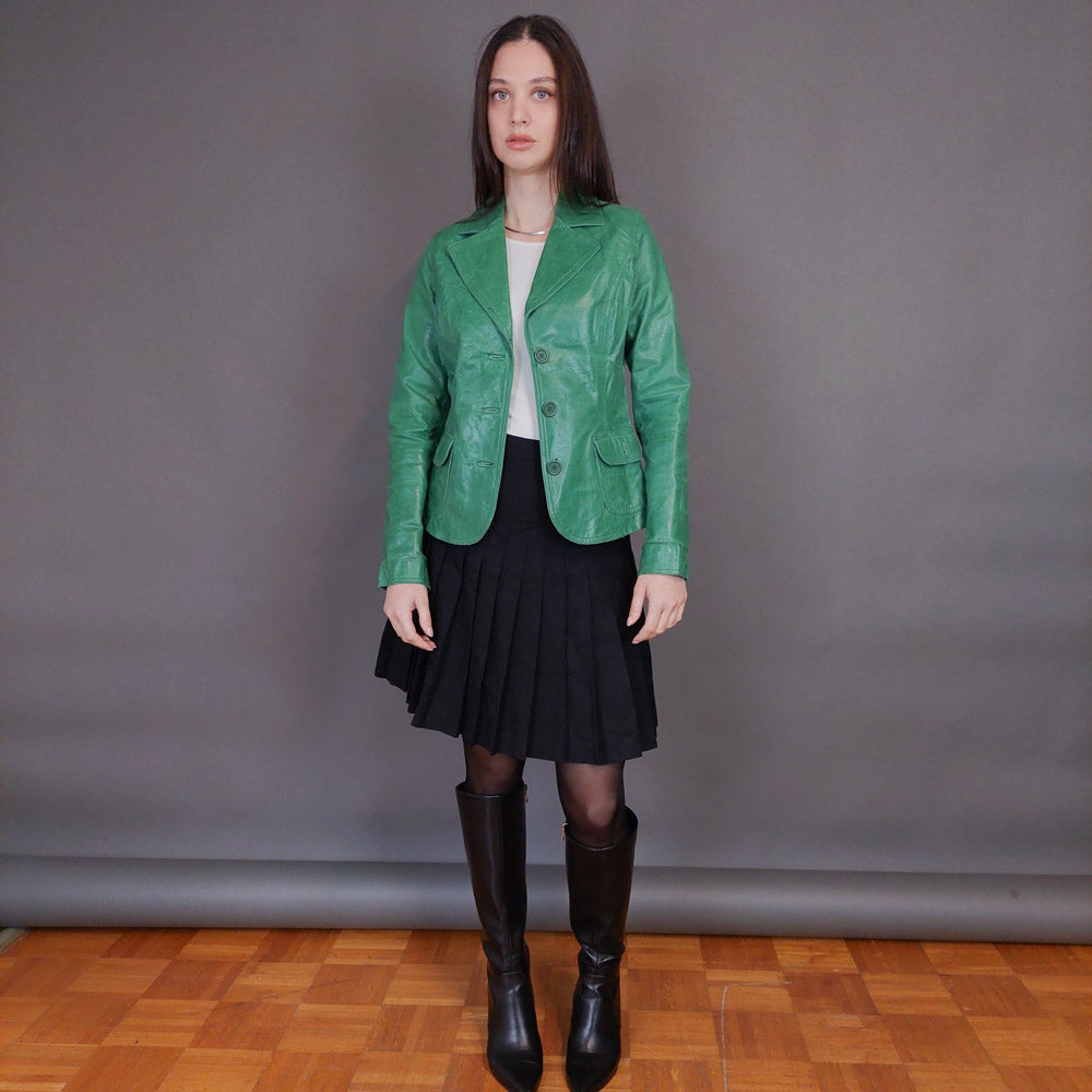 VIN-SKI-32967 Vintage φούστα πλισέ μαύρη S