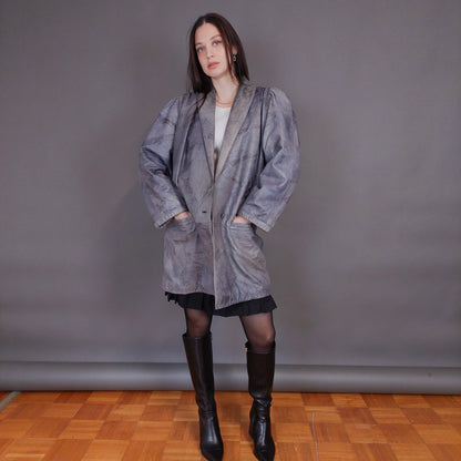 VIN-OUTW-32924 Vintage δερμάτινο jacket M-L