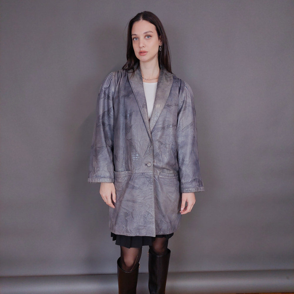 VIN-OUTW-32924 Vintage δερμάτινο jacket M-L