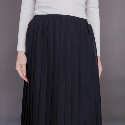 VIN-SKI-32965 Vintage φούστα πλισέ μαύρη L