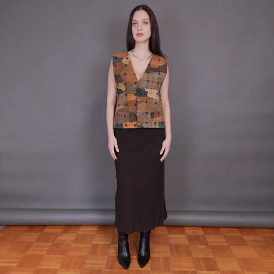 VIN-SKI-32948 Vintage φούστα πλεκτή μίντι M