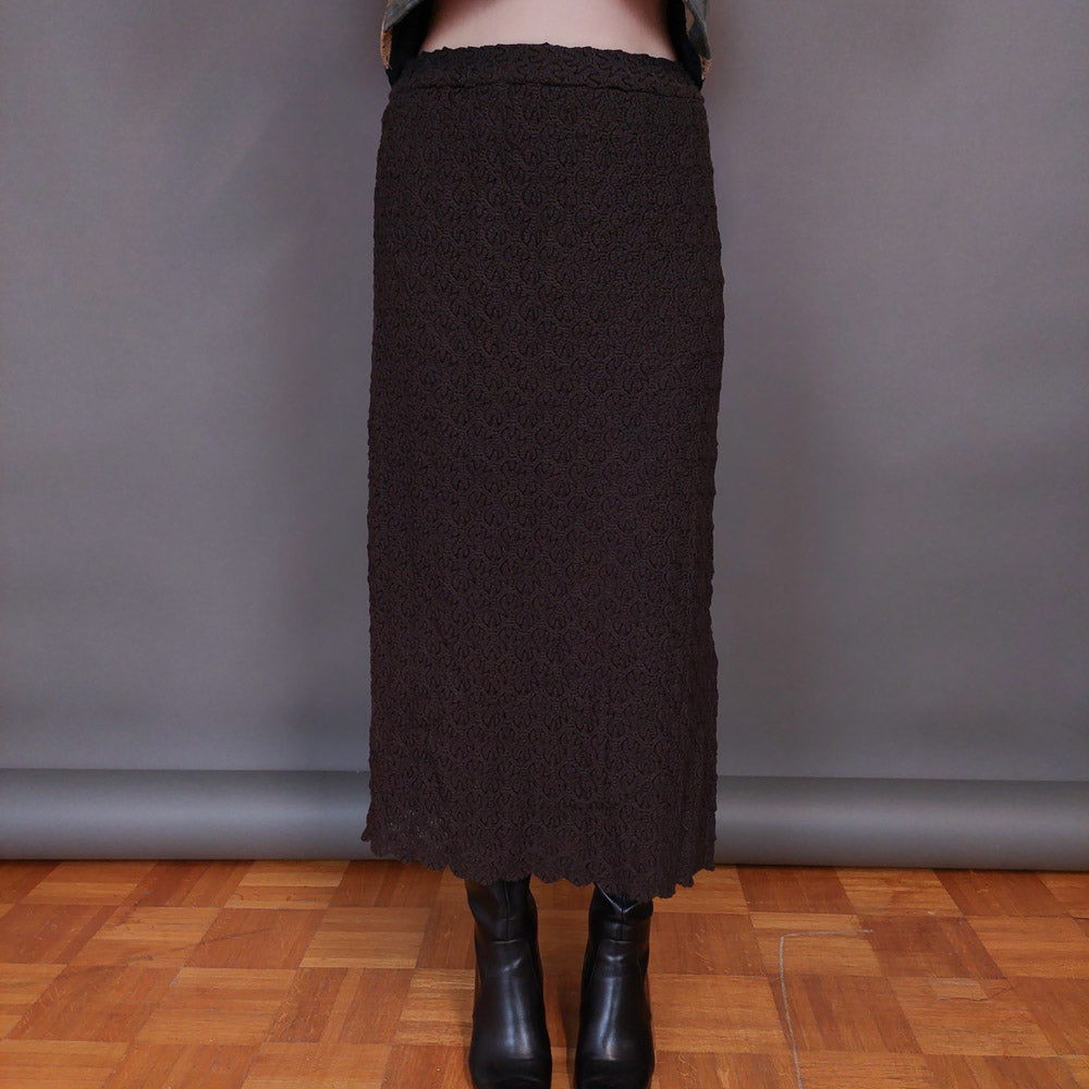 VIN-SKI-32948 Vintage φούστα πλεκτή μίντι M