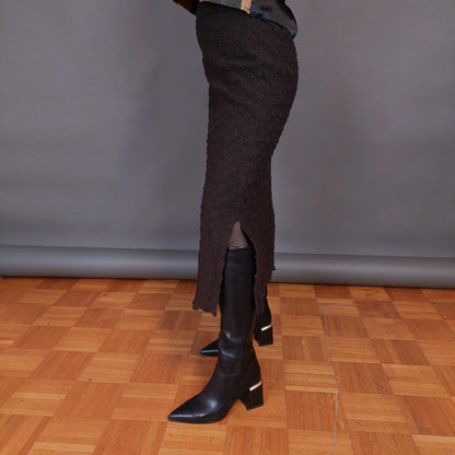 VIN-SKI-32948 Vintage φούστα πλεκτή μίντι M