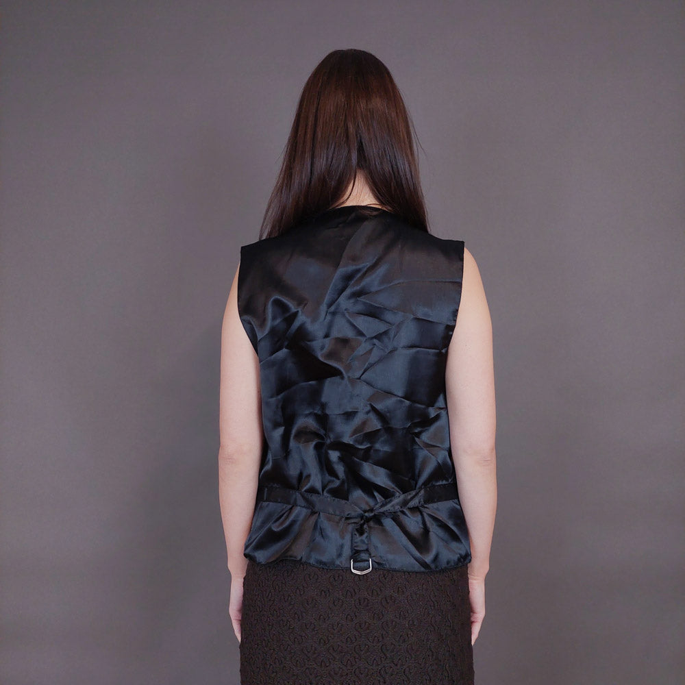 VIN-OUTW-32947 Vintage γιλέκο γυναικείο δερμάτινο σουέντ Μ