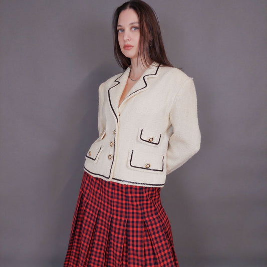 VIN-OUTW-32941 Vintage σακάκι μάλλινο S