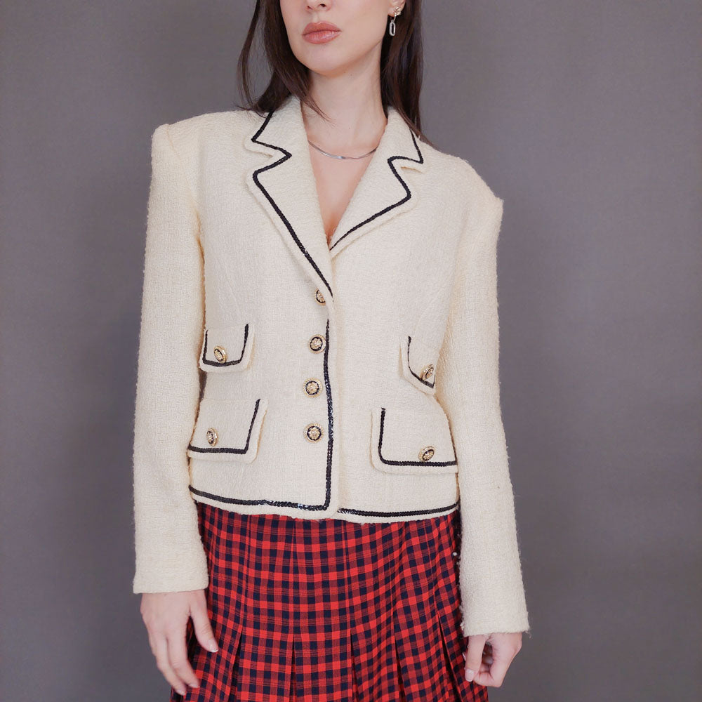 VIN-OUTW-32941 Vintage σακάκι μάλλινο S