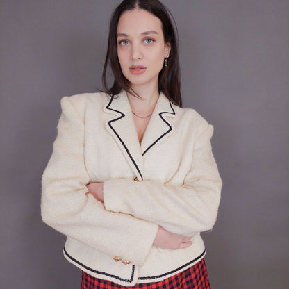 VIN-OUTW-32941 Vintage σακάκι μάλλινο S